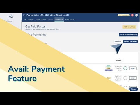 Payment Feature | Avail Landlord Software