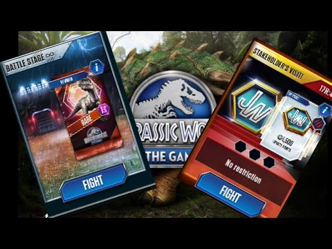 Jurassic world the game || Battle stage  Infinite & Stakeholders visit