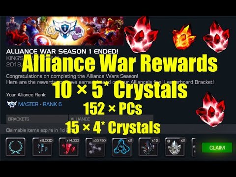 Alliance War Season 1 Rewards & 10 × 5* Crystals & more - Marvel Contest of Champions