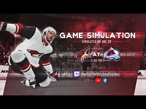 3/31/20 Arizona Coyotes vs Colorado Avalanche FULL GAME SIM ft. Biz, Nasher and Matty