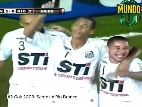 Primeiro gol de Neymar Jr.como profissional.