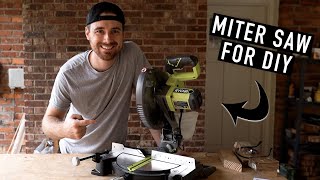 Unboxing and Testing our new Ryobi 10in Compound Miter Saw - DIY COUPLE