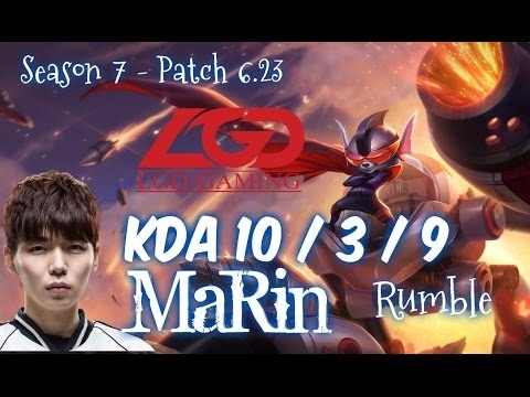 LGD MaRin RUMBLE vs GANGPLANK Top - Patch 6.23 KR Ranked