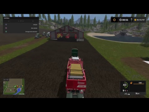 Transporting potato harvester farm sim 17