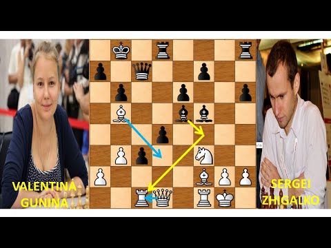 Valentina Gunina with Caro-Kann Defense Defeats Sergei Zhigalko. title tuesday 2021