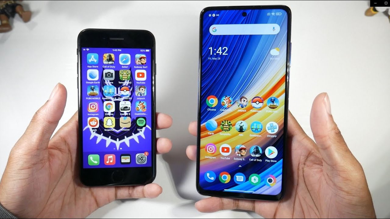 Xiaomi Poco X3 Pro VS iPhone SE (2020) Comparison (Speed Test, Speakers & PUBG Graphics) 2021
