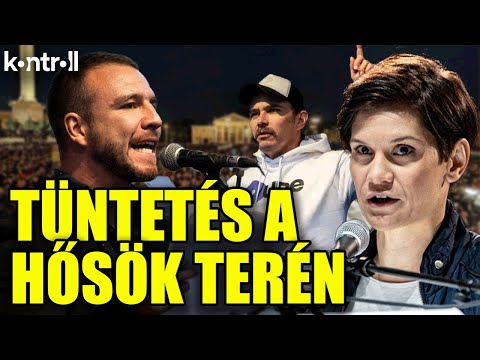 Tüntetés Pottyondy Edinával, Molnár Áronnal és Lengyel Tamással a tiszta közéletért