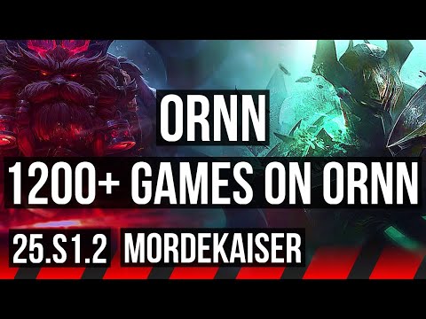 ORNN vs MORDEKAISER (TOP) | 1200+ games, 3/3/12, Rank 15 Ornn | NA Grandmaster | 25.S1.2