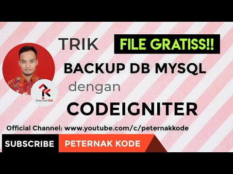 💽 Cara Backup DB dengan Codeigniter Video