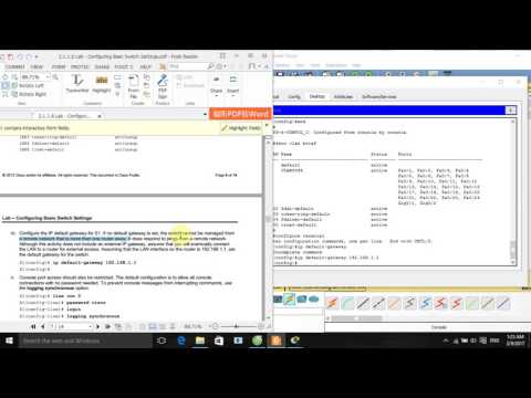[CCNA S2] 2.1.1.6 Lab - Configuring Basic Switch Settings