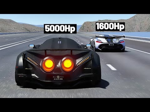 Devel Sixteen MkElite.Spec Vs Koenigsegg Jesko | 20KM DRAG RACE