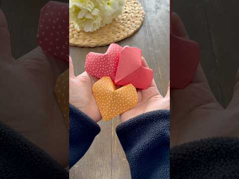❤️ Quick and Easy Paper Heart - ORIGAMI #paperheart #origami #easypapercraft #valentinescrafts
