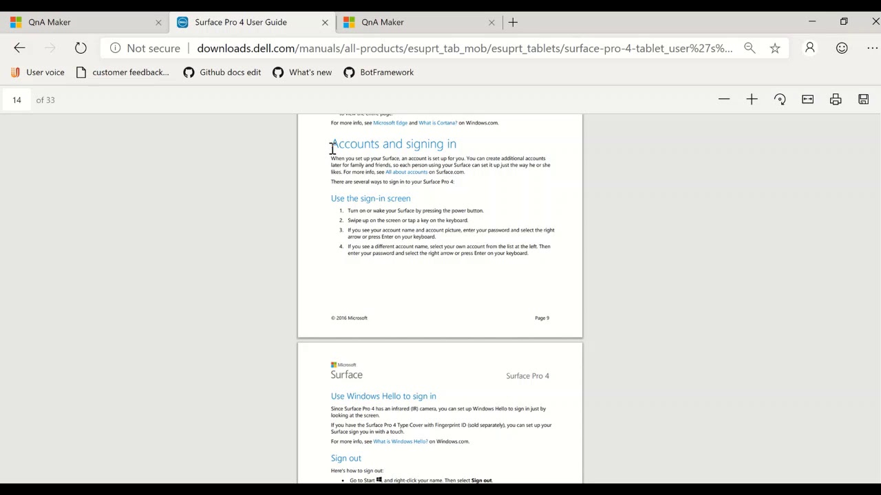 Multi-turn conversation dialog in QnA Maker