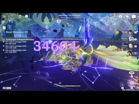 C0 Cyno Aggravate vs Jadeplume Terrorshroom Spiral Abyss 3.4 - Genshin Impact