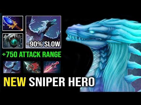 This HERO is Sniper on Steroid +750 Attack Range 90% Arctic Burn Slow 2023 Winter Wyvern Dota 2