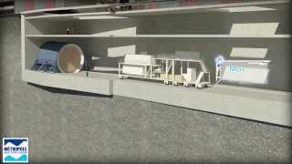preview picture of video 'Tramway Nice : Construction du puit d'entrée du tunnelier'