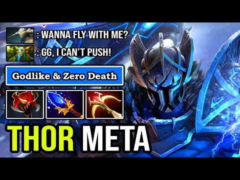 CRAZY THOR META 7.23F Flying Toward Enemy 2 Hits Deleted ALL 100% IMBA Sven with Zero Death DotA 2