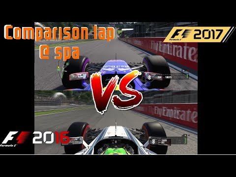 F1 2016 vs. F1 2017 | Hotlap comparison @ Spa