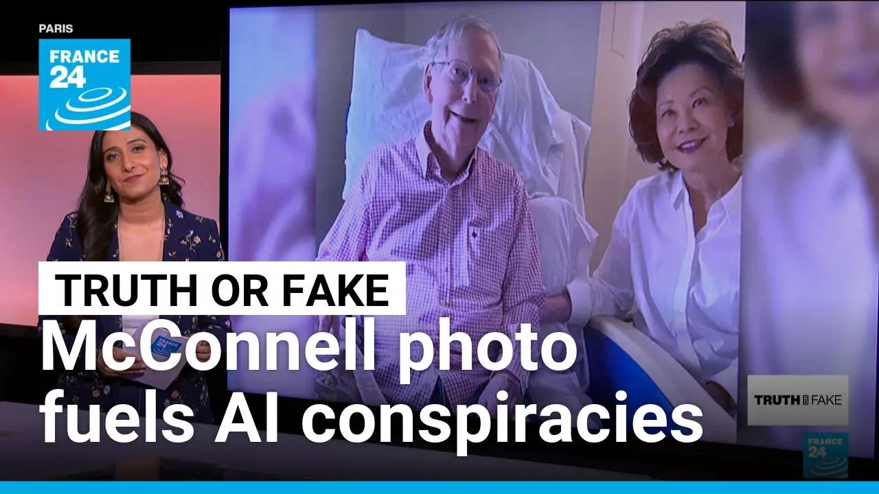 Video: France 24 examines Mitch McConnell hospital photo amid health rumors