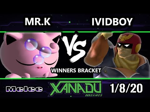 S@X 336 SSBM - Mr.K (Jigglypuff) Vs. Ividboy (Captain Falcon) Smash Melee Winners Rd 1