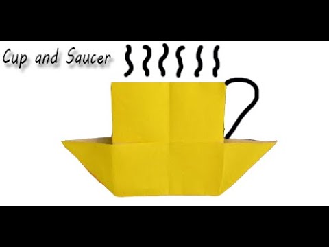 Origami Folding | Cup and Saucer | Craft
