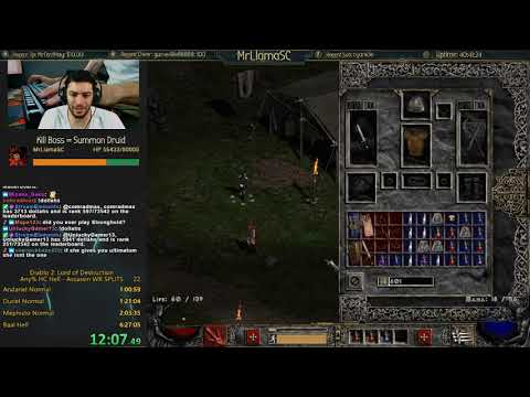 Diablo 2 - Hell Hardcore Assassin WR Speedrun Attempt!