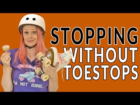 Part of a video titled 5 Stopping Techniques on Roller Skates Without Toestops ... - YouTube