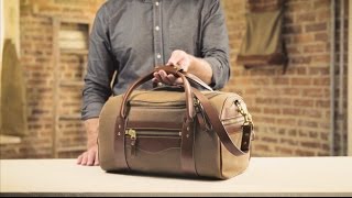 The Small Duffle | Waxed Canvas & Leather Duffle Bag