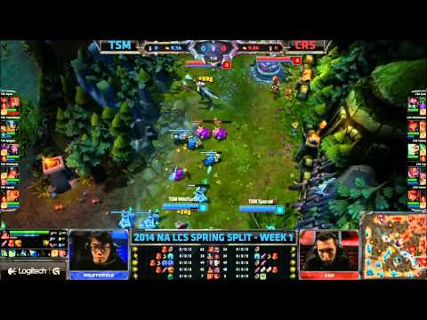 LCS 2014 NA Spring Week 1 Day 3 - Team Solo Mid TSM vs Curse CRS