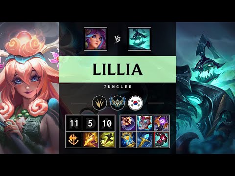 Lillia Jungle vs Hecarim - KR Challenger Patch 25.10