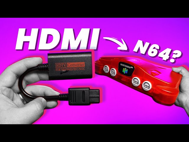 Vídeo relacionado con Adaptador N64 HDMI, cable convertidor N64 a HDMI para adaptador convertidor Nintendo N64 a HDMI compatible con Nintendo N64/Super SNES/NGC (720P/1080P)