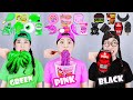 COLOR FOOD MUKBANG🔥 [Green🤢 Pink🍬 BLACK💀] DONA 도나 먹방