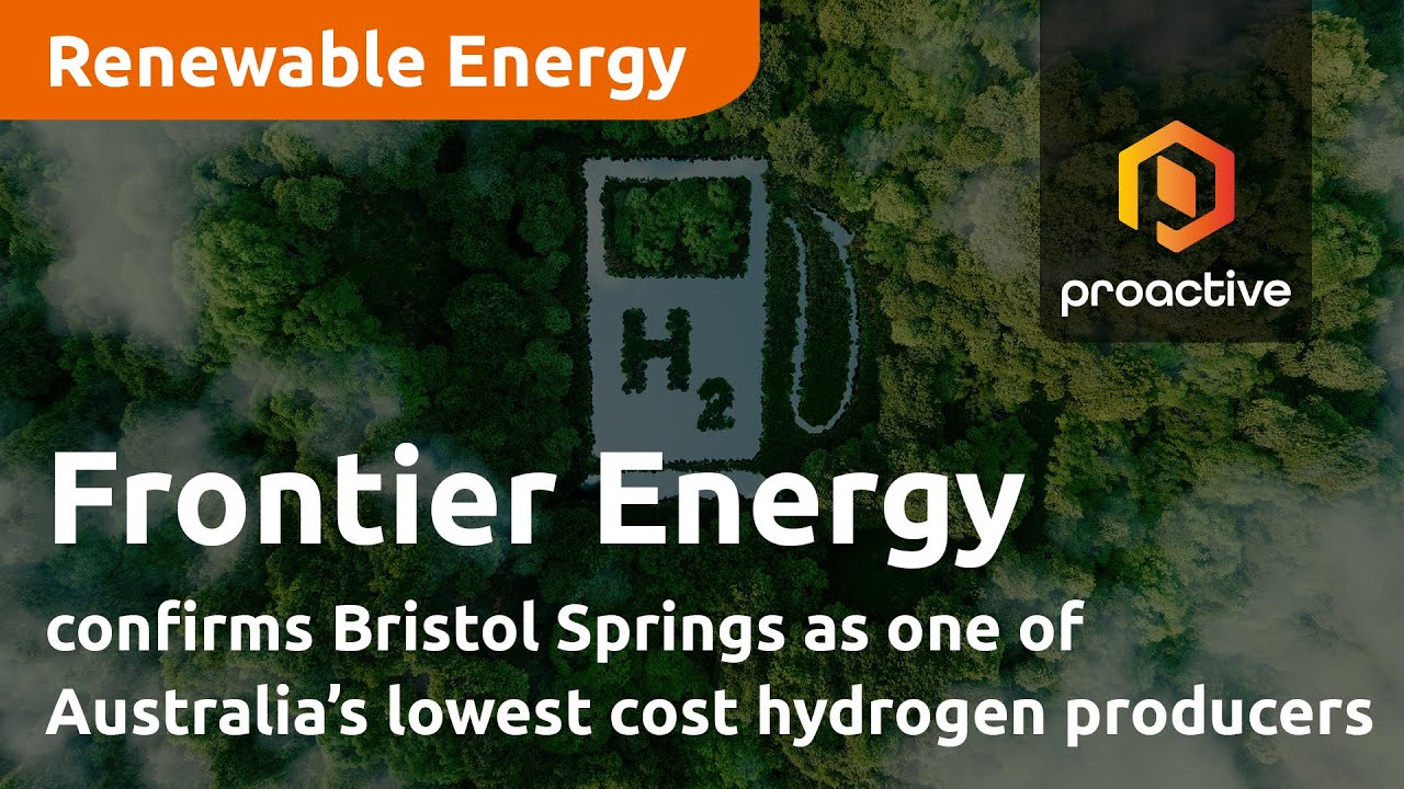 Frontier Energy confirms Bristol Springs as one of Australia’s lowest cost hydrogen producers