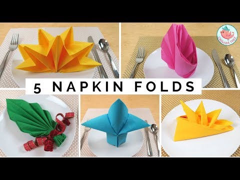 5 Napkin Folding Technique