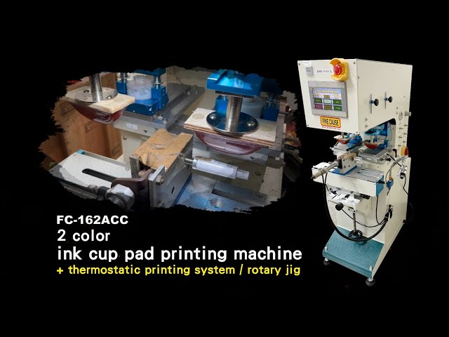 FC-162ACC-2 color ink cup pad printing machine with sliding table