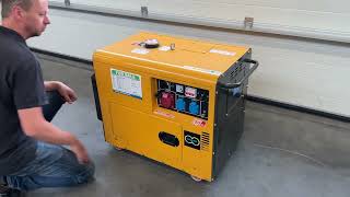Новый дизельный генератор Diesel Diesel Generator UK-9500 5.5 kW 230 en 400 Volt Silent Di | Изображение 4 - Machineryline