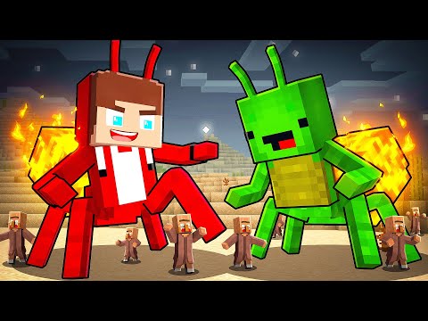 JJ and Mikey Became MEGA ELEMENTAL ANTS - Maizen Minecraft Animation