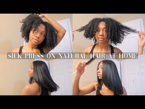 HOW TO: SILK PRESS TYPE 4 NATURAL HAIR AT HOME | CURLY...