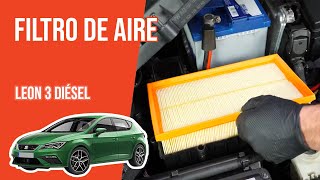Youtube thumbnail of video "Cómo cambiar el filtro de aire Leon 3 1.6 TDI 💨"