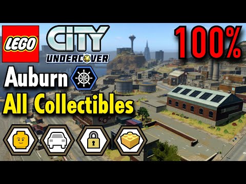 LEGO City Undercover - Auburn 100% Guide (All Collectibles) Free Roam Gameplay