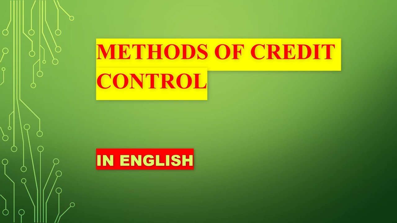 METHODS OF CREDIT CONTROL/ IN ENGLISH #MonetaryEconomics#RBI#CreditControl#MonetaryPolicy