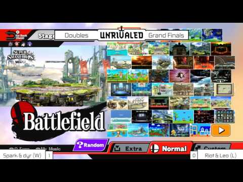 Unrivaled SSB4 - Spark + Dyr vs Riot + LeoHeart - Doubles Grand Finals