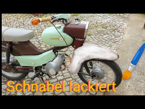 Moped basteln: Simson Star SR4/2 Schnabel lackieren