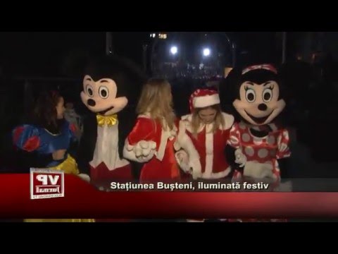 Statiunea Busteni, iluminata festiv
