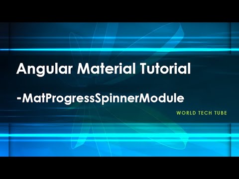 Angular Material Tutorial Matprogressspinner Module In Angular Material