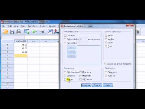DESCRIPTIVES and FREQUENCIES in SPSS