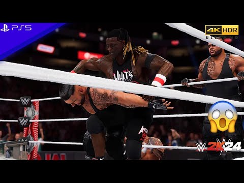 WWE 2K24 (PS5) - AWESOME TRUTH vs. AUTHORS OF PAIN | WORLD TAG TEAM TITLE MATCH | RAW, JUNE 10, 2024