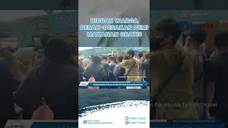 Ribuan Warga Desak-desakan Demi Meriahkan Ngunduh Mantu Presiden Jokowi, Hingga Makanan Gratis