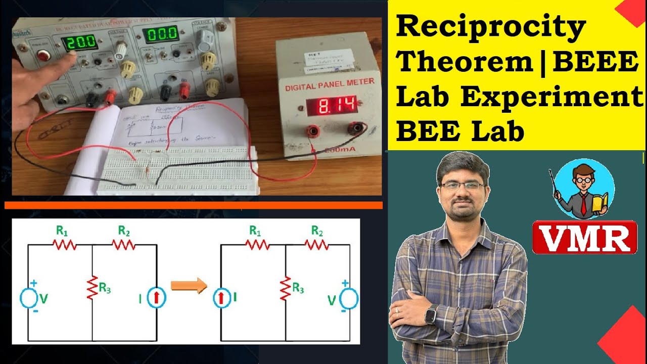 7. Reciprocity Theorem Lab Experiment | Basic Electrical and Electronics Engineering Lab | BEEE Lab
