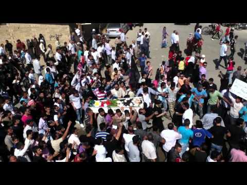 تشييع مشعل التمو في مدينة القامشلي في محافظة الحسكة